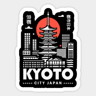 Kyoto City Japan Vintage Sticker